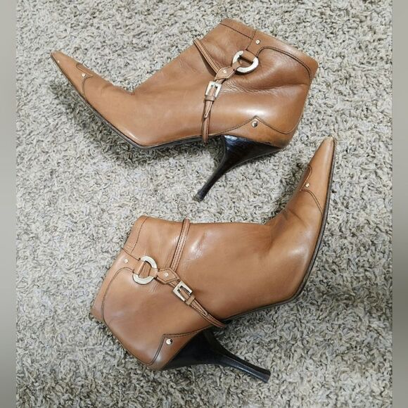 Prada Brown Western Ankle Booties size 37.5 usa 7.5 - Picture 2 of 11